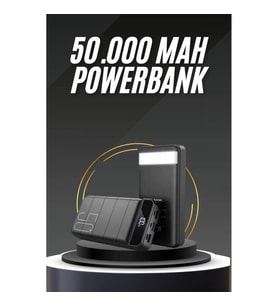 Mey İthalat® 50.000 Mah Led Dijital Göstergeli USB Çıkışı Powerbank