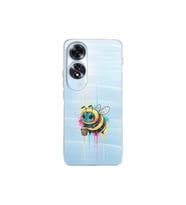 Oppo A60 ile uyumlu Splash arı tasarımlı şeffaf silikon kılıf