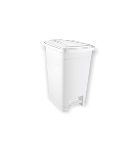 Şık ve Pratik 15 Lt Beyaz Slim Pedallı Çöp Kovası