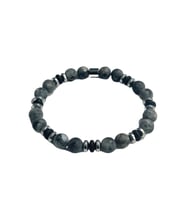 JTAW25BLK1646 8 MM CEYT ve HEMATİT DOĞALTAŞ ESNEK KOYU GRİ GARANTİLİ JANTİ BİLEKLİK