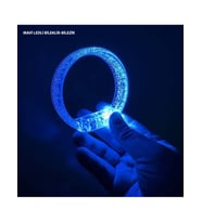 Mavi Led Işıklı Baskı Yapılabilen Pilli Bileklik Bilezik 1,5 cm Genişlik (5343)
