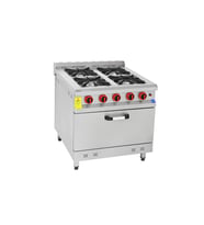 Himaksan  80x80 Cm 4+1 Tüplü 4 Lü Fırınlı Ocak-Kuzine