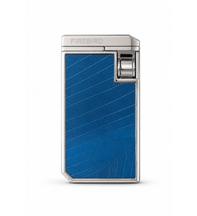Firebird Çift Torch Pürmüz Gümüş Mavi Puro Çakmağı TRM1015