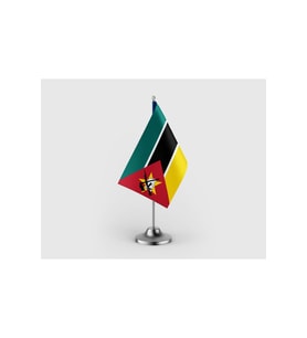Mozambik Devleti Tekli Saten Masa Bayrağı Seti