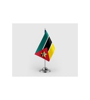 Mozambik Devleti Tekli Saten Masa Bayrağı Seti