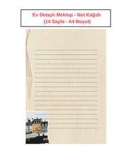 Ev Detaylı Mektup Not Kağıdı  (14 Sayfa A4 Boyut)