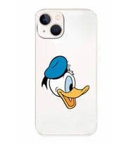 Apple iPhone 13 Uyumlu Kamera Korumalı Tıpalı Kapak Donald Duck TasarımlıŞeffaf Kılıf