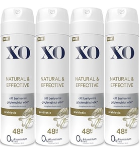 XO Deodorant 150ML Women-Kadın Natural & Effective (4 Lü Set)