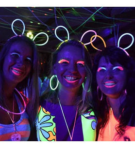 Glow Taç Fosforlu Taç Karışık Renk 12 Adet