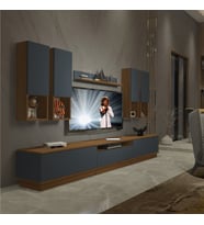 Decoraktiv Trendstyle 8DAS Mdf Tv Ünitesi Tv Sehpası - Ceviz Antrasit (Antrasit - Ceviz)