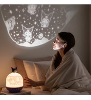 Kuromi Temalı  Dönen ve Renkli Star Master Projeksiyon Gece Lambası