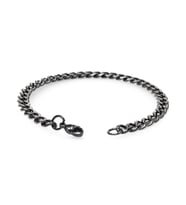 Yassı Mariner Çelik Zincir Bileklik 1.6X6Mm (Siyah)