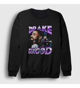 Presmono Unisex Siyah Drake 6 God Sweatshirt 420591tt
