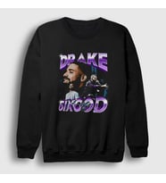Presmono Unisex Siyah Drake 6 God Sweatshirt 420591tt