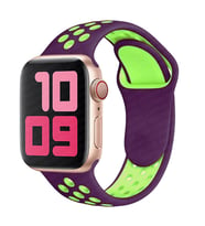 Apple Watch 10/11 42mm-38/40/41mm Kordon Delikli Spor Kordon 2/3/4/5/6/se/7/8/9 (MOR-TABA)