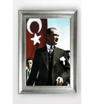 Gümüş Çerçeveli Atatürk Tablo cv789