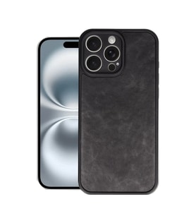 Apple iPhone 16 Pro Kılıf Aras Deri Kapak - Siyah
