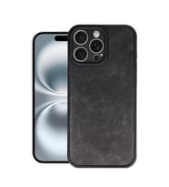 Apple iPhone 16 Pro Kılıf Aras Deri Kapak - Siyah