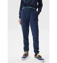 Lacoste Women's Joggers Slim Fit Renk Bloklu Organik Pamuk Kadın Eşofman Altı Lacivert