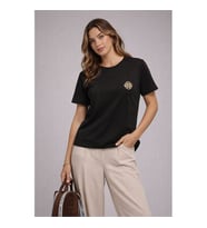 Fashion Friends Aksesuar Detaylı Siyah Kadın Bluz 26Y0226K1