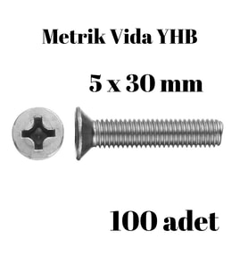 Metrik Vida Civata Yhb 5x30 mm 100 Adet Yıldız