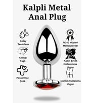 7 CM Metal Kalpli Dildo Tıpa Tıkaç  Plug