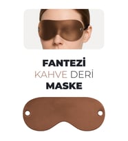 Deri Fantezi Göz Maskesi, Işık Geçirmez Yumuşak Dokulu Göz Bandı (Kahverengi)