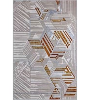 Eliana Home Baskılı, Yıkanabilir Kaymaz Taban Salon Halısı LNA0567 100x150 cm (Kahverengi)
