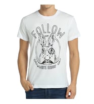 Bant Giyim - White Rabbit Tavşan Beyaz Erkek T-shirt Tişört