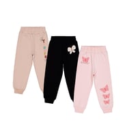 Civil Girls Kelebek Baskılı 3'lü Set 2-5 Yaş Eşofman Altı - Standart