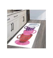 Rovigo Home Dijital Baskı Yıkanabilir Kaymaz Taban Mutfak Halısı RVG2105-SD566 (Beyaz)