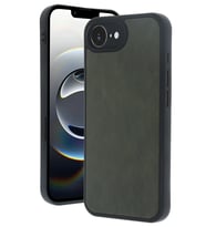 iPhone 16E Kılıf Şık Deri Görünümlü ve Dokulu Esnek Premium Fitfist Kapak (Koyu Yeşil)
