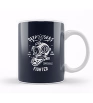 Diver Deep Sea Fighter Kupa Bardak Porselen