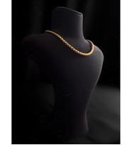 Köşeli Model Choker Gold Çelik Zincir Kolye  Choker Serisi