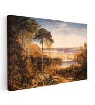 Kanvas Tablo John Martin Kartaca Şehri Manzarası Deniz ve Figür Ressam Tablosu Duvar Dekoru