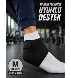 M Beden Cırtlı Topuk Çorabı 40-45 Numara Esnek Topuk ve Ayak Desteği