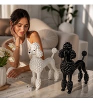 Dekoratif Kaniş Köpek Biblosu Polyester Masa Üstü Obje