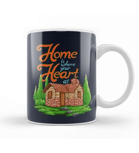 Home Is Where Your Heart At Pixel Art Kupa Bardak Porselen