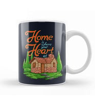Home Is Where Your Heart At Pixel Art Kupa Bardak Porselen