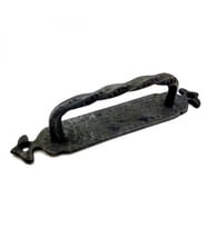 Antika Tarz Dekoratif Pirinç Burgulu Çekme Kol - 205x33 Mm, Oksit