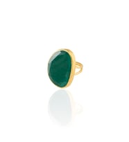 Kadir Jewellery 22 Ayar Altın Kaplama Kadın Fosil Taşlı Yüzük