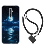 Oppo Reno 2Z 4 Lite 4 Pro 5 6 7 A31 Kılıf Boyun Askılı Silikon Night Moon 1133