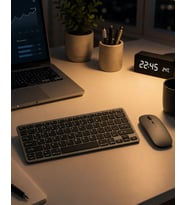 Telefon Tablet Ve Bilgisayar Uyumlu Kablosuz Klavye Mouse Kombini