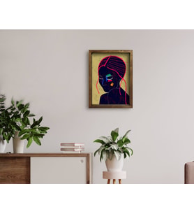 BK Home Doğal Masif Ahşap Çerçeveli Tablo 45x65cm-24