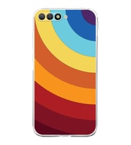 PrintiFy Huawei Y6 2018 Uyumlu Kamera Korumalı Renk Cümbüşü A Tasarımlı Şeffaf Silikon Kılıf