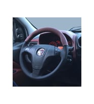 Siyah-bordo Deri Direksiyon Kılıfı