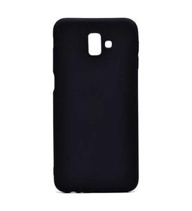 Samsung Galaxy J6 Plus Kılıf Kamera Korumalı Silikon Rubber Arka Kapak (Siyah)