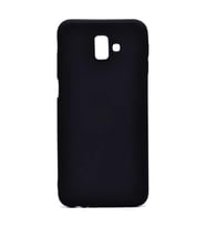 Samsung Galaxy J6 Plus Kılıf Kamera Korumalı Silikon Rubber Arka Kapak (Siyah)