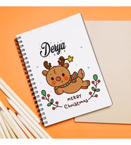 Mutlu Yıllar & Merry Christmas & Yılbaşı & Noel Baba Tasarımlı Defter Kişiye Özel