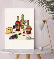 BK Gift Şarap Tasarımlı Kanvas Tablo-8
